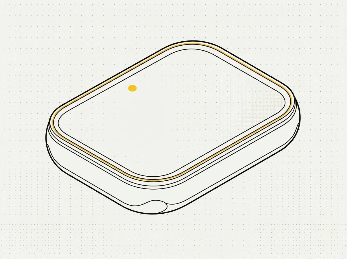 An Apple Watch fused glass-OLED-and-digitizer display assembly lifted with heat and refitted, then resealed for water resistance
